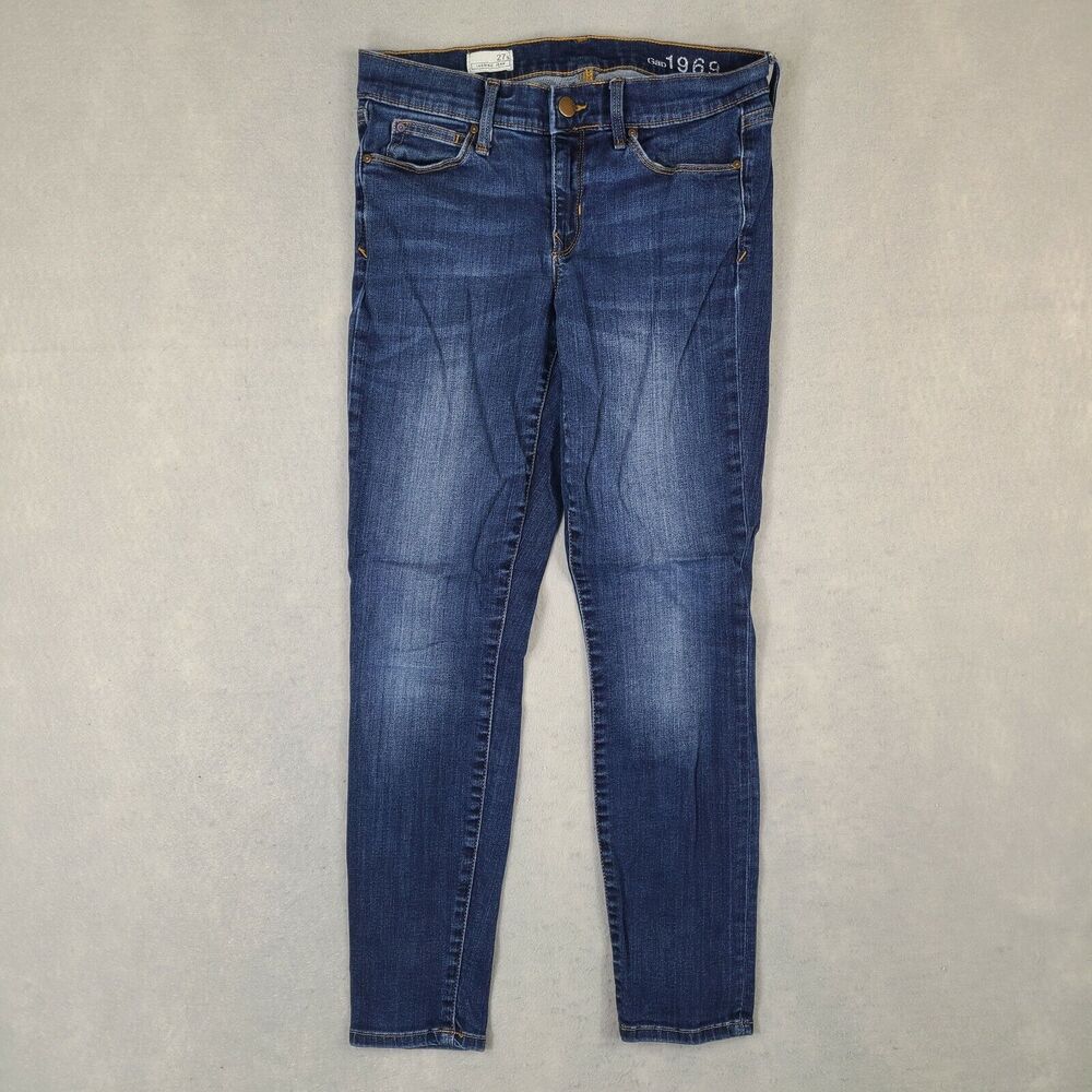 Gap 1969 Women's Legging‎ Jeans Size 27 S (28x26) Dark Blue Wash Skinny